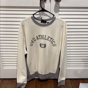 OVO Athletics Cream and Gray Crewneck